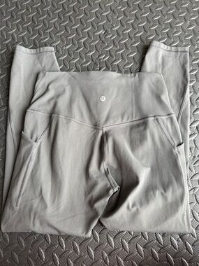 NWOT lululemon athletica Gray High-Rise Leggings with Side Pockets